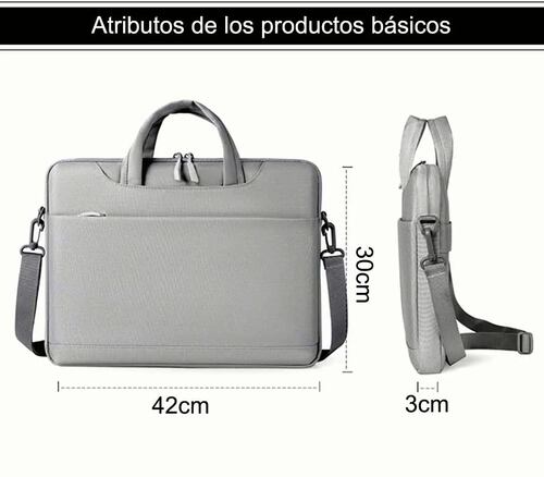 Maletin Porta Laptop 15.6'' Pulgadas Gris