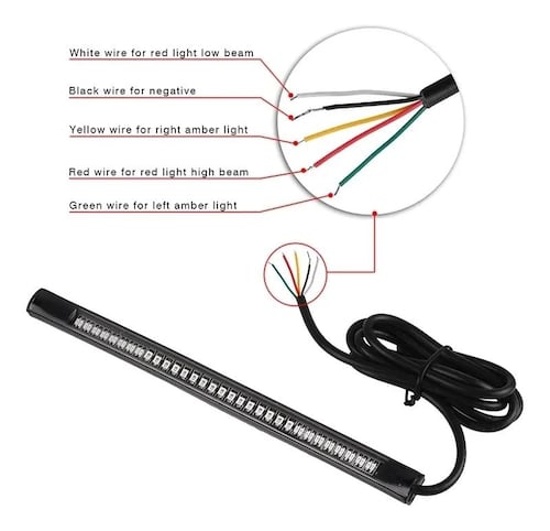 Tira De Led Moto Stop Direccionales Universal 