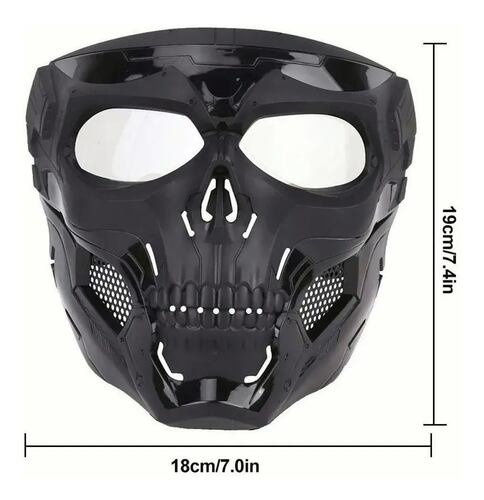 Careta Casco Tactico  Para Gotcha Negro
