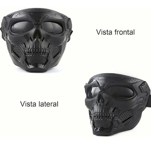 Careta Casco Tactico  Para Gotcha Negro