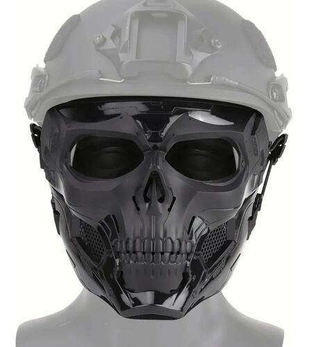 Careta Casco Tactico  Para Gotcha Negro