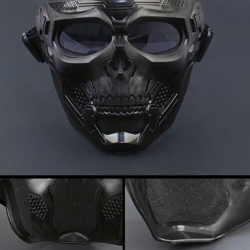 Careta Casco Tactico  Para Gotcha Negro
