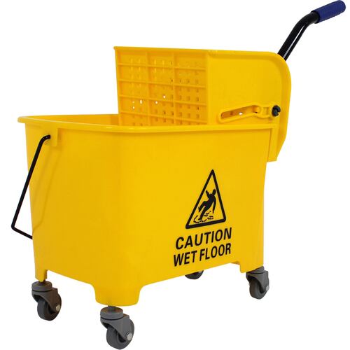 Cubeta con Exprimidor 20L Cubeta con Exprimidor Carrito Limpieza Amarillo Industrial Oficina