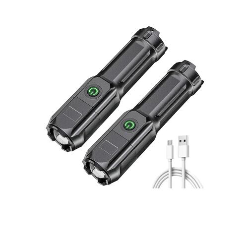 2 Piezas Lampara Recargable Linterna Potente Led