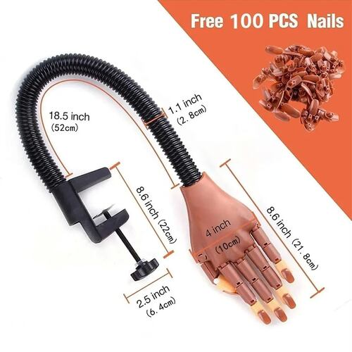 Mano Práctica Para Aplicación De Uñas Profesional 100 Tips