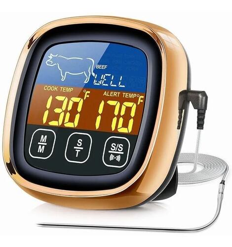 Termómetro Digital De Cocina Para Barbacoa Dorado