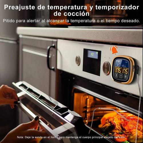 Termómetro Digital De Cocina Para Barbacoa Dorado