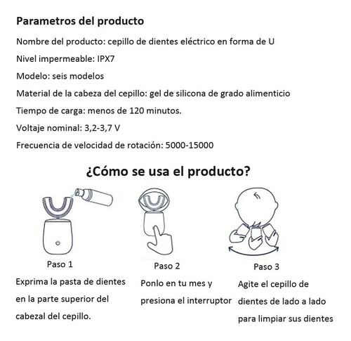 Cepillo De Dientes Eléctrico Ultrasónico Para Niños
