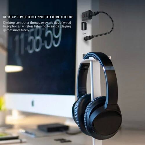 Adaptador Bluetooth 5.0 Usb 2 En 1 Para Pc/tv/auto/hogar