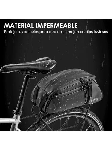 Bolsa Maleta Porta Bulto Bicicleta Petukita Box Impermeable 8l Negro