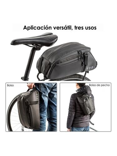 Bolsa Maleta Porta Bulto Bicicleta Petukita Box Impermeable 8l Negro