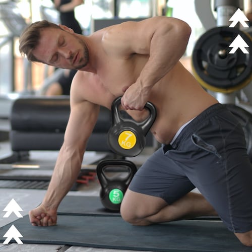Pesas Rusas Kettlebell 15kg Crossfit Set 6, 11 Y 15 Lb Gym 