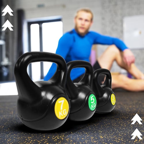 Pesas Rusas Kettlebell 15kg Crossfit Set 6, 11 Y 15 Lb Gym 