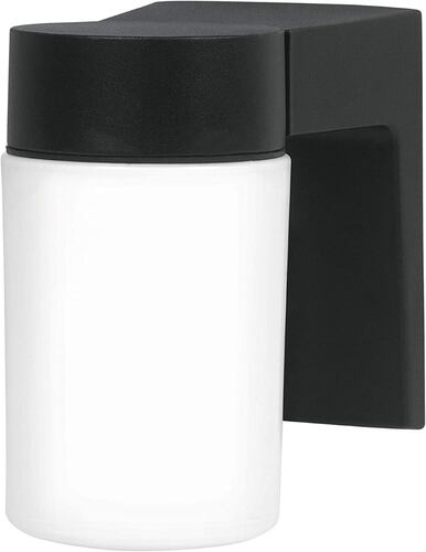 Lampara Arbotante Tipo Vaso Blanco con Negro