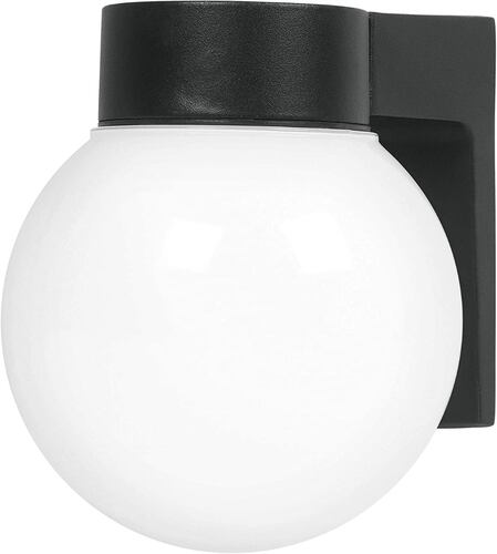 Lampara Arbotante Tipo Vaso Globo Blanco con Negro