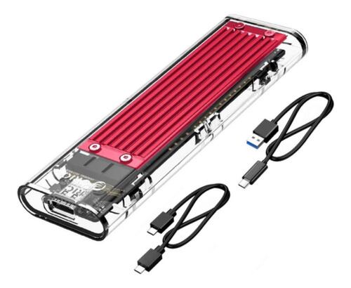 Gabinete Carcasa Disco Duro M.2 Rojo