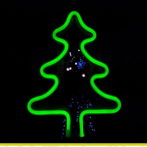 Letrero led neon decoración navidad árbol Artego.