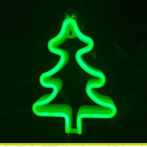 Letrero led neon decoración navidad árbol Artego.