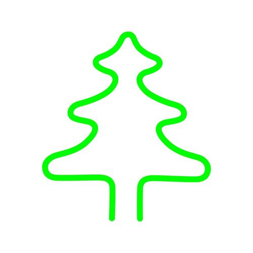 Letrero led neon decoración navidad árbol Artego.