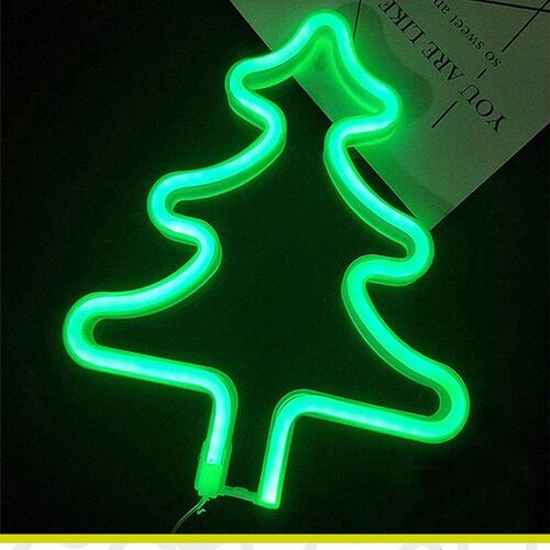 Letrero led neon decoración navidad árbol Artego.