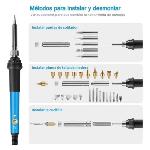 39pzs Kit De Soldadura Eléctrica De Cautín Bolígrafo 60w110v.