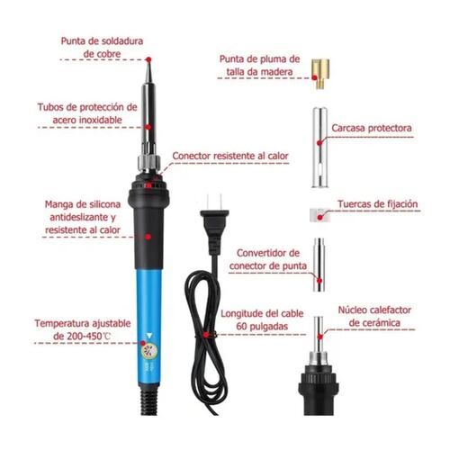 39pzs Kit De Soldadura Eléctrica De Cautín Bolígrafo 60w110v.