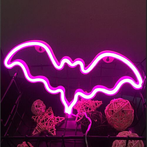 Letrero led neon decoración Halloween bar toda ocasión Artego.