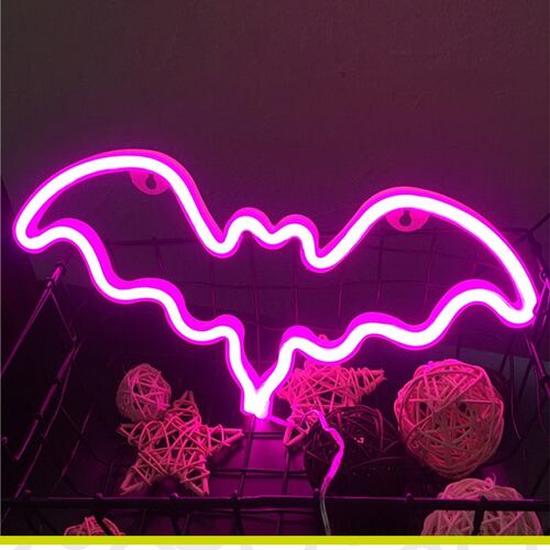 Letrero led neon decoración Halloween bar toda ocasión Artego.