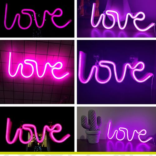 Letrero led neon decoración bar recámara LOVE toda ocasión Artego.