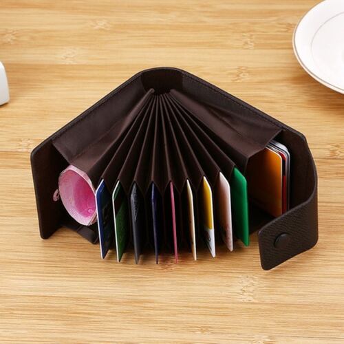 Tarjetero Organizador Porta Tarjetas Multi Ranuras Negro