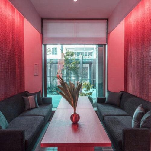 Tira Led Neón Flex Unicolor 5 Metros+fuente De Alimentación Rojo
