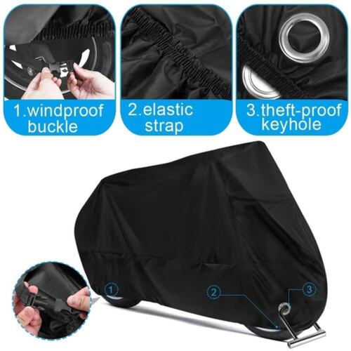 Funda Negra Protectora De Polvo, Lluvia Para Motocicleta