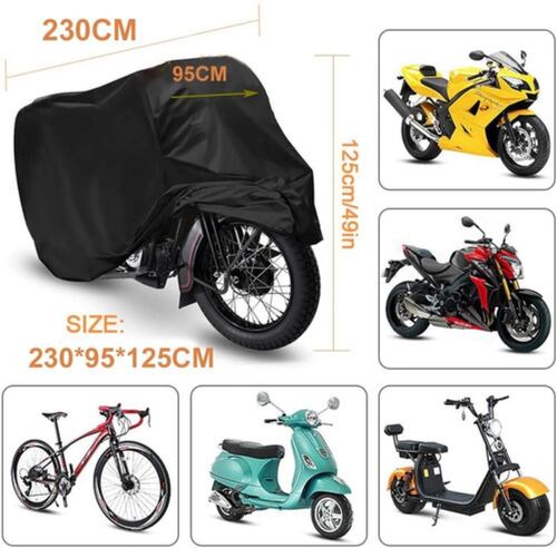Funda Negra Protectora De Polvo, Lluvia Para Motocicleta
