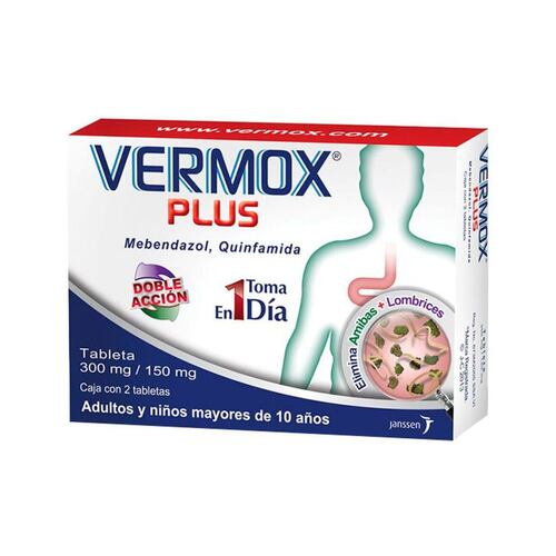 Vermox Plus Gastrointestinal 300 Mg 2 Pack