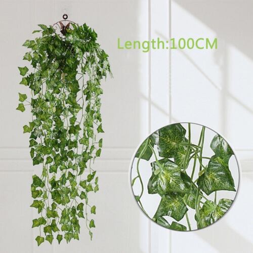 4 Tiras  de 100cm de Plantas Artificiales Hiedra Colgantes