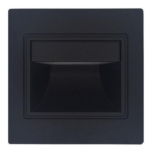 Lampara Led Empotrable Foco 1.5w Negra + Luz Cálida