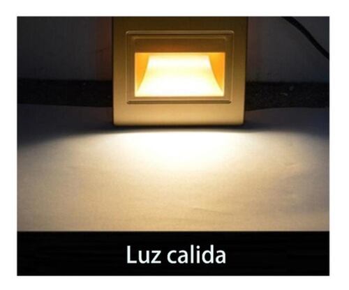 Lampara Led Empotrable Foco 1.5w Negra + Luz Cálida