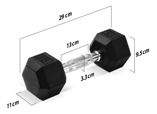 2 Mancuernas Hexagonales 15lb 6.8 Kg Kit Pesas Gym Fitness 