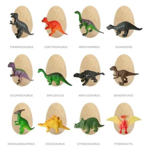 Juego De 12pzs Dinosaurio, Arqueológico Cavar Huevos De Dino