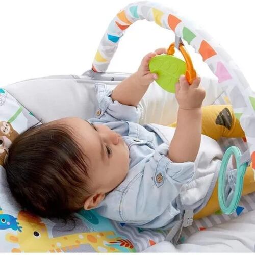  Silla Mecedora Para Bebé Bright Starts Rainforest Vibes Safari Fun Gris 12204