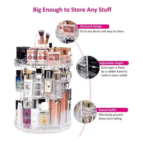 Organizador De Maquillaje De Rotación De 360 Grados