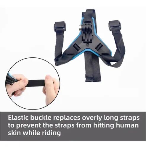 Montura De Casco Gopro Hero 9 /8/7/6/5/4/3 Para Moto Azul