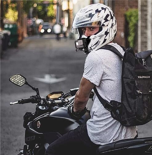 Montura De Casco Gopro Hero 9 /8/7/6/5/4/3 Para Moto Azul