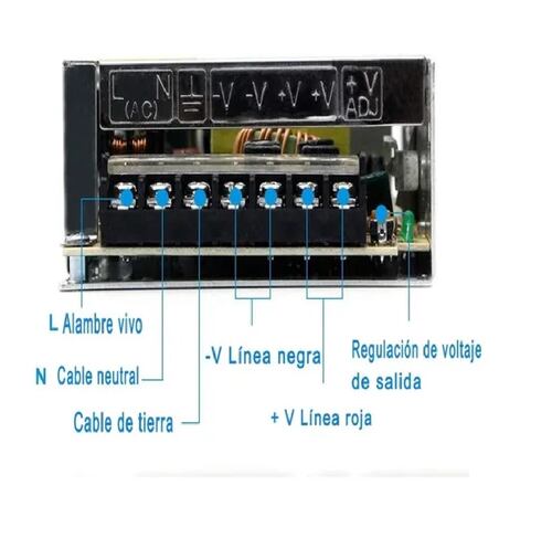Fuente Conmutada 24v 5a 120w Blanco