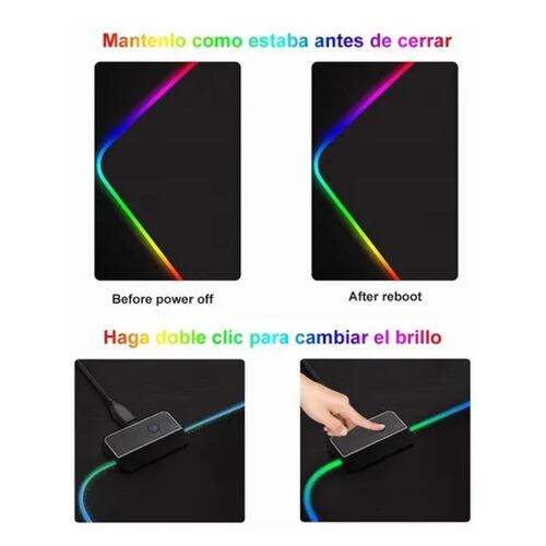 Rgb Mouse Pad Gamer, Base De Goma Antideslizante 800 X 300mm.