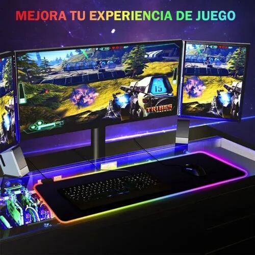 Rgb Mouse Pad Gamer, Base De Goma Antideslizante 800 X 300mm.