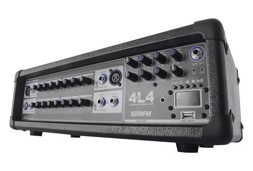 Consola BACKSTAGE amplificada usb, 4L4 canales 400 watts.