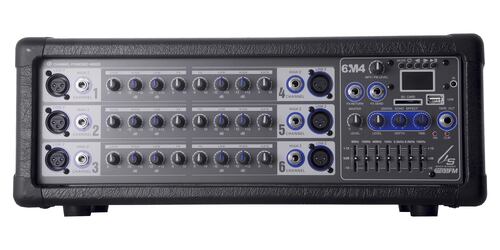 Consola amplificada BACKSTAGE  6M4 usb 6canales 400 watts .