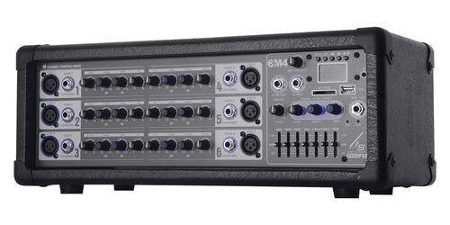 Consola amplificada BACKSTAGE  6M4 usb 6canales 400 watts .