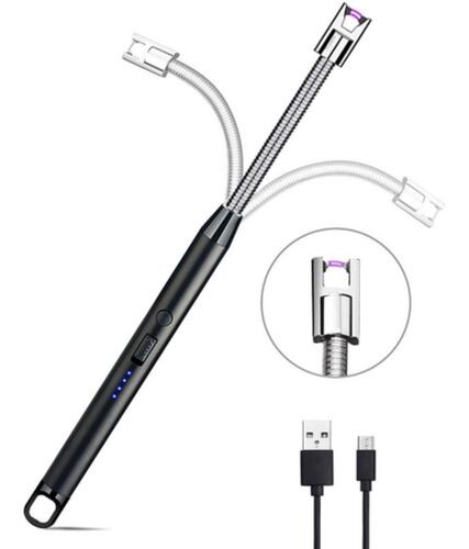 Encendedor Eléctrico Recargable Portátil USB Negro